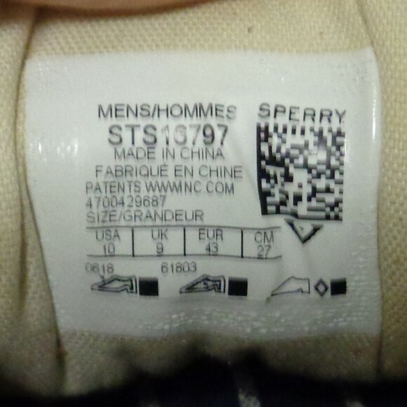 Brand New Sperry Mens Striper II STS16797 Blue Lace Up Sneakers. Size 10. F53 - Picture 8 of 8